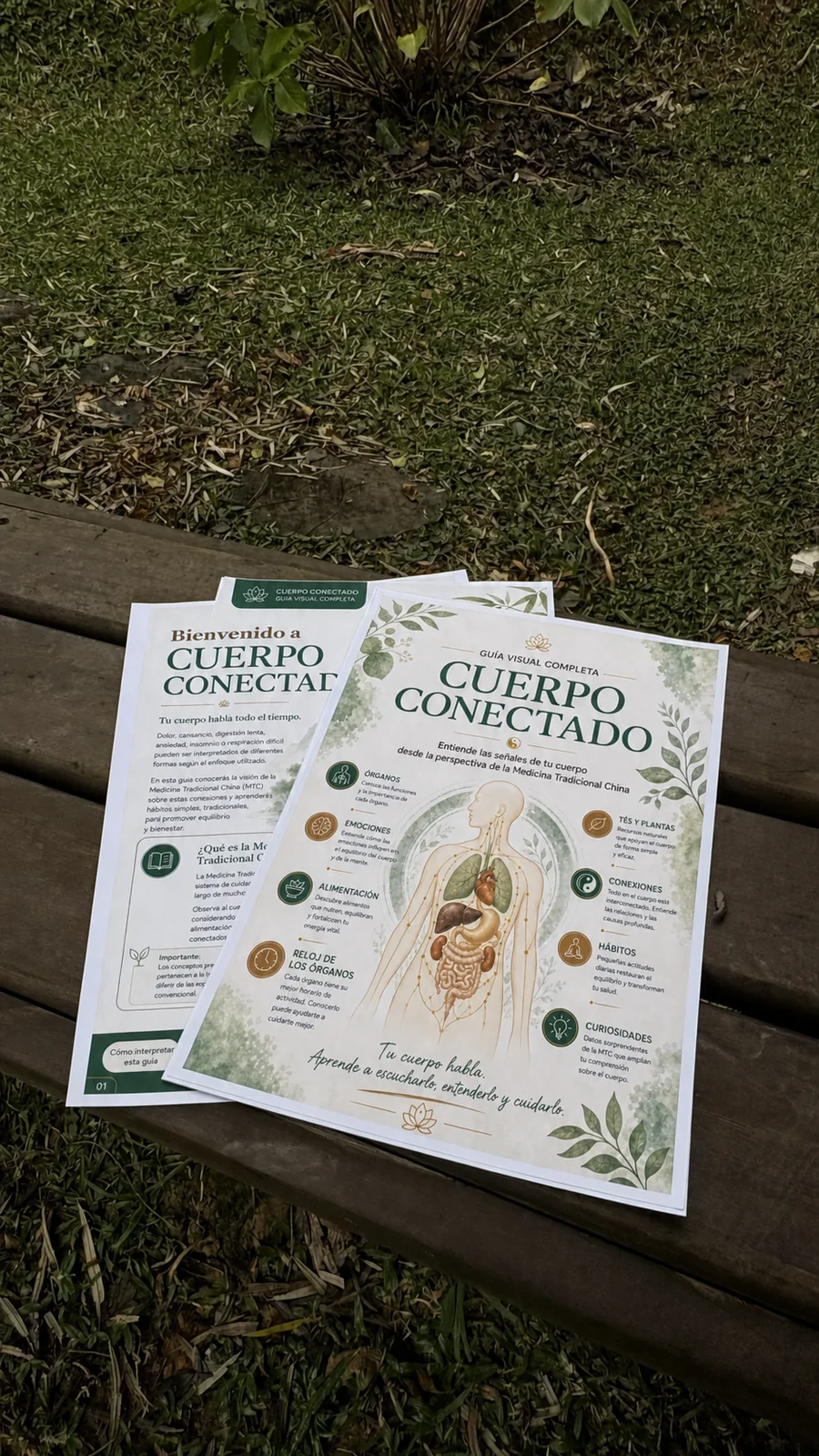 Cliente usando Cuerpo Conectado impreso al aire libre